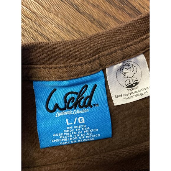 WCKD Authentic Collection Popeye The Sailorman Shirt Large - Picture 2 of 4